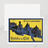 Carte Postale Hôtel Carcassonne de la Cite (Devant / Derrière)