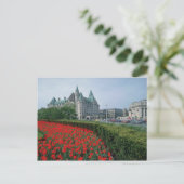 Carte Postale Hôtel Chateau Laurier, Ottawa fleurs (Debout devant)