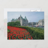 Carte Postale Hôtel Chateau Laurier, Ottawa fleurs (Devant / Derrière)
