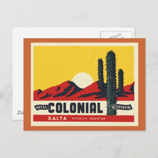 Carte Postale Hôtel Colonial (Devant / Derrière)