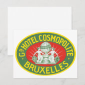 Carte Postale Hôtel Cosmopolite, Bruxelles (Devant / Derrière)