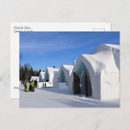 Carte Postale Hôtel de Glace, Québec, Canada (Devant / Derrière)