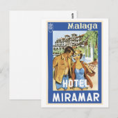 Carte Postale Hôtel de Malaga Miramar (Devant / Derrière)