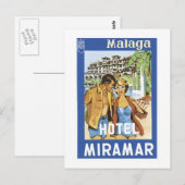 Carte Postale Hôtel de Malaga Miramar (Devant / Derrière)