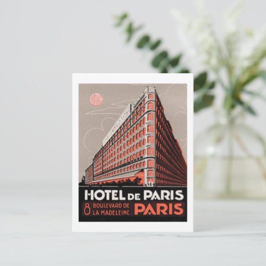 Carte Postale Hôtel De Paris (Debout devant)