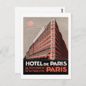 Carte Postale Hôtel De Paris (Devant / Derrière)