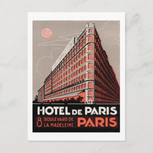 Carte Postale Hôtel De Paris