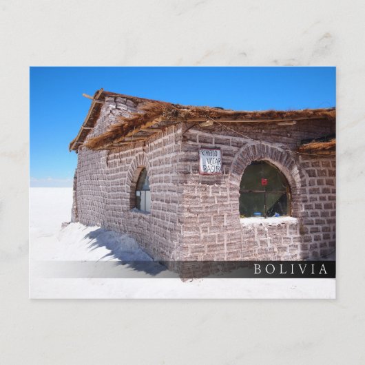 Carte Postale Hôtel de sel d'Uyuni en Bolivie (Devant)