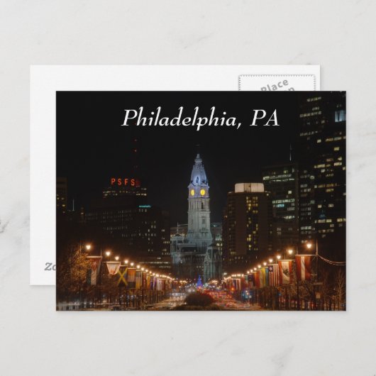 Carte Postale Hôtel de ville (Devant / Derrière)