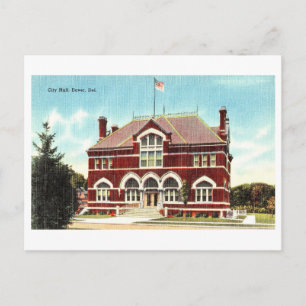 Carte Postale Hôtel de ville à Dover, Delaware, Vintage voyage