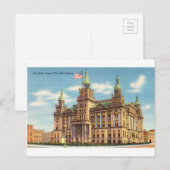 Carte Postale Hôtel de ville à Jersey City, NJ (Devant / Derrière)