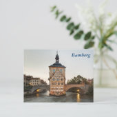 Carte Postale Hôtel de ville ancien de Bamberg et pont Obere (Debout devant)