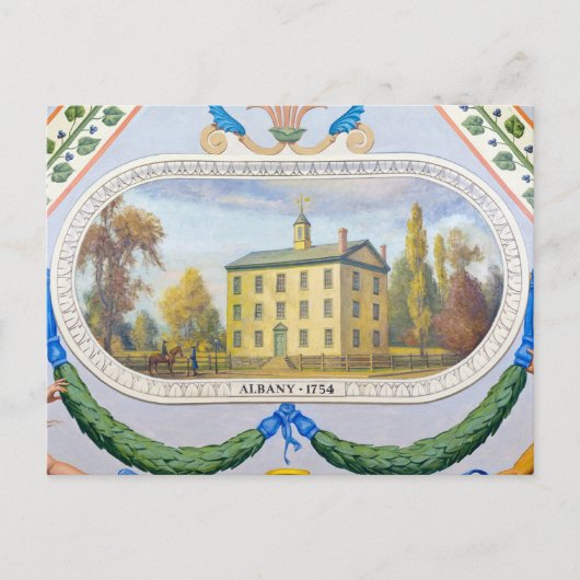Carte Postale Hôtel de ville d'Albany, 1754 (Devant)