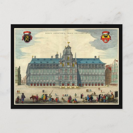 Carte Postale Hôtel de ville d'Anvers (Devant)