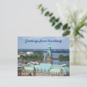 Carte Postale Hôtel de ville de Hambourg (Debout devant)