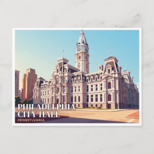Carte Postale Hôtel de ville de Philadelphie Pennsylvanie