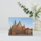 Carte Postale Hôtel de ville de Wroclaw en Pologne Architecture (Debout devant)
