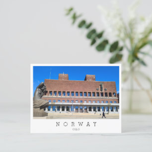 Carte Postale Hôtel de ville d'Oslo, Norvège