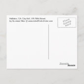 Carte Postale Hôtel de ville Hollister (Dos)