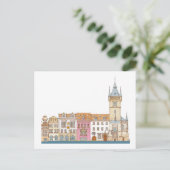 Carte Postale Hôtel de ville. Prague Tchèque (Debout devant)