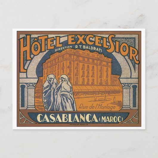 Carte Postale Hotel Excelsior Casablanca (Devant)