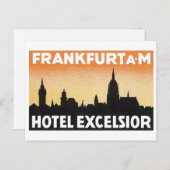 Carte Postale Hotel Excelsior Frankfurt (Devant / Derrière)