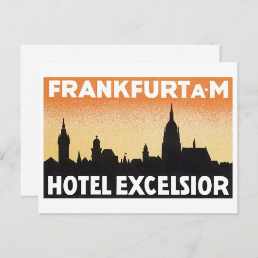 Carte Postale Hotel Excelsior Frankfurt (Devant / Derrière)