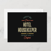 Carte Postale Hotel Housekeeper Job Title Cadeau (Devant / Derrière)
