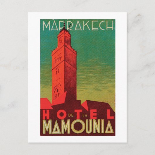 Carte Postale Hotel Mamounia Marrakech (Devant)