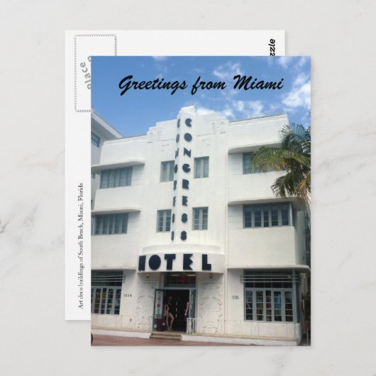 Carte Postale hôtel miami (Devant / Derrière)