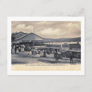Carte Postale Hôtel, Nolan’s Point, Lac Hopatcong, NJ Vintage