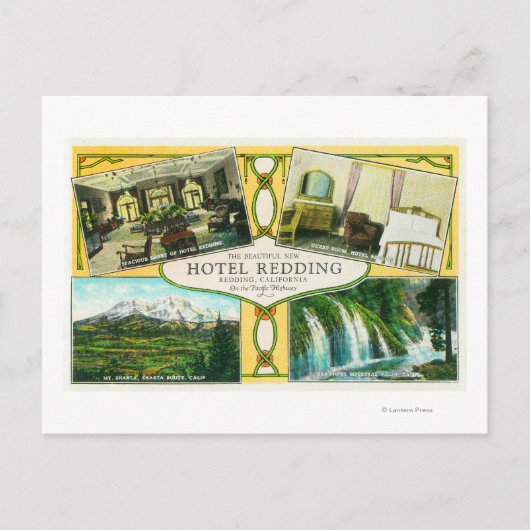 Carte Postale Hotel Redding Vues sur l'intérieur avec des sites  (Devant)