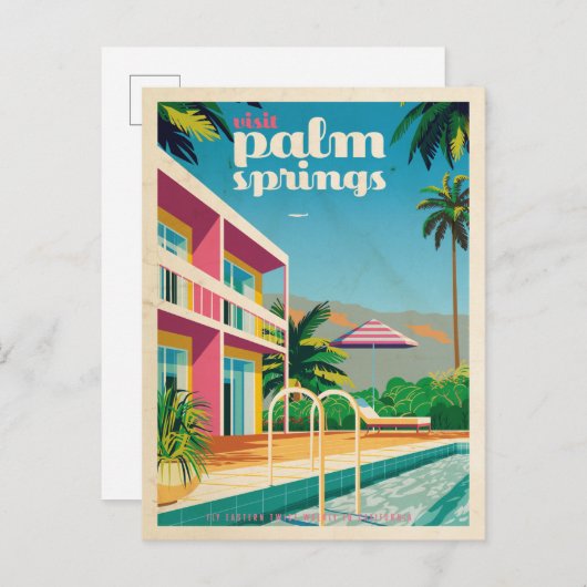 Carte Postale Hotel Retro Palm Springs (Devant / Derrière)