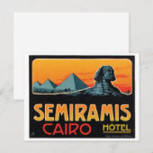 Carte Postale Hôtel Semiramis Le Caire (Devant / Derrière)
