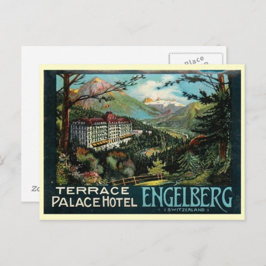 Carte Postale Hôtel Terrace Palace, Engelberg, Suisse (Devant / Derrière)
