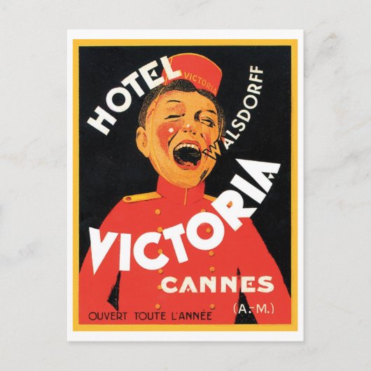 Carte Postale Hôtel Victoria Cannes (Devant)