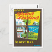 Carte Postale Hôtel vintage Algeciras Espagne (Devant / Derrière)