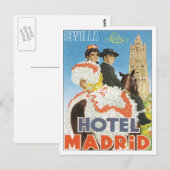 Carte Postale Hôtel vintage Sevilla Espagne (Devant / Derrière)