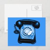 Carte Postale Hotline en bleu (Devant / Derrière)