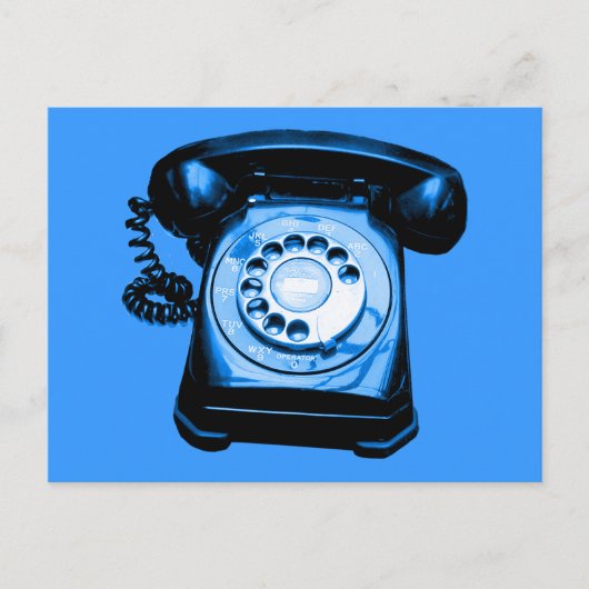 Carte Postale Hotline en bleu (Devant)
