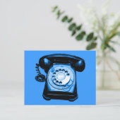 Carte Postale Hotline en bleu (Debout devant)