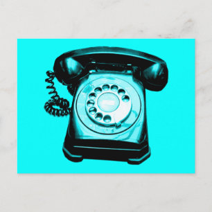 Carte Postale Hotline en Cyan