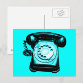 Carte Postale Hotline en Cyan (Devant / Derrière)