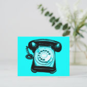 Carte Postale Hotline en Cyan (Debout devant)