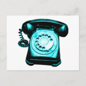 Carte Postale Hotline en Cyan (Devant)