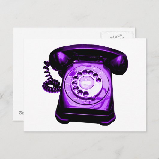 Carte Postale Hotline en violet (Devant / Derrière)