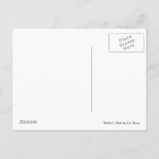 Carte Postale Hotline en violet (Dos)