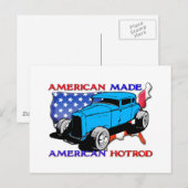 Carte Postale Hotrod américain haché (Devant / Derrière)