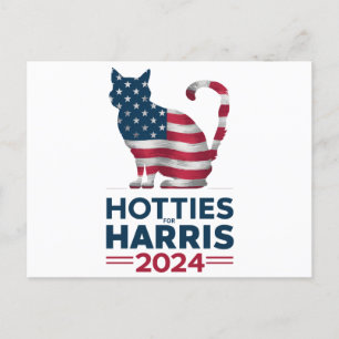 Carte Postale Hotties For Harris 2024 Cat Ladies Kamala Harris