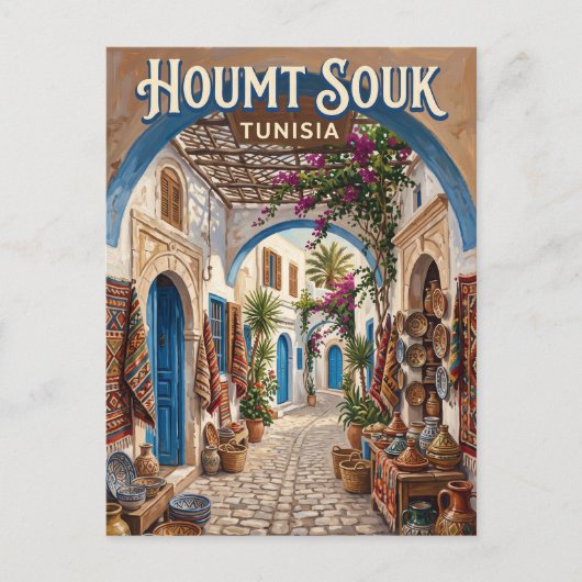 Carte Postale Houmt Souk Tunisie (Devant)